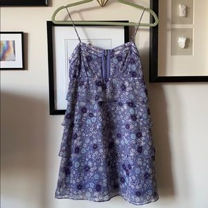 Purple Floral Dress, Size 2
